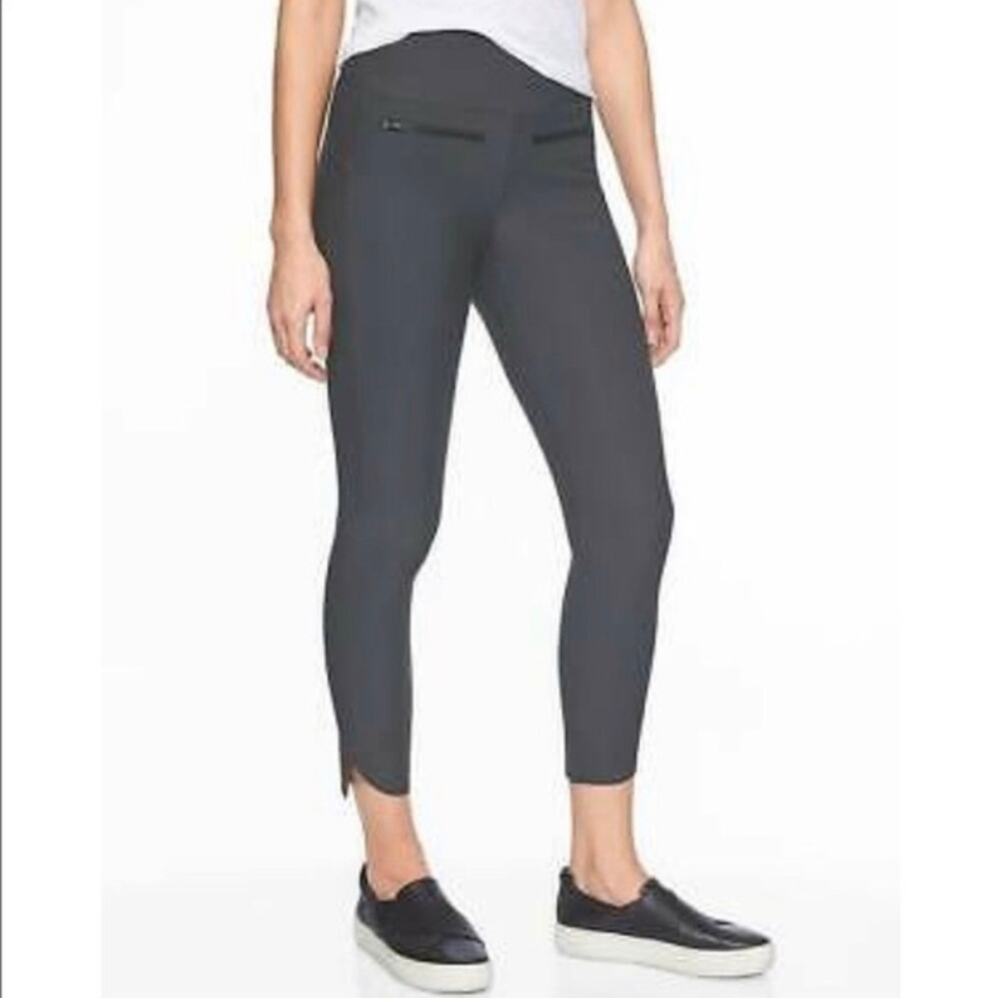 Athleta Pants Womens XS Gray Stellar Cropped Pull On Casual Athleisure Active